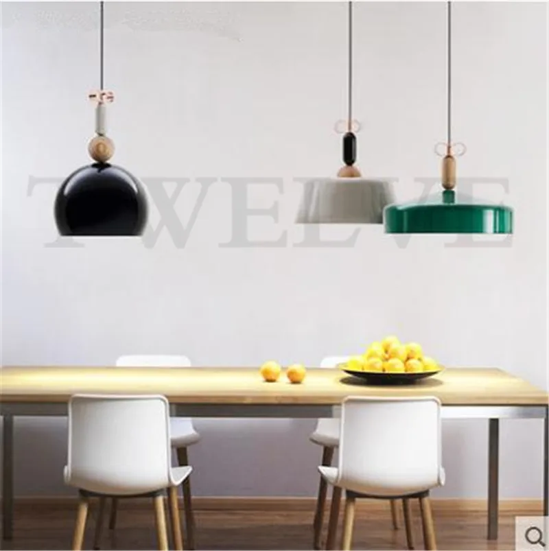 Nordic modern Home Dining Room Pendant Lamps Modern Colorful Restaurant Coffee Bedroom wood Lights Material AC110V/220V | Освещение