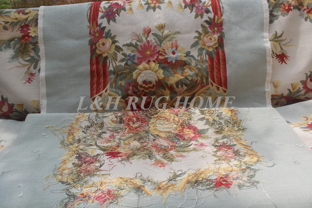 Бесплатная доставка Французский Aubusson ручной тканый диван и чехол для стула набор