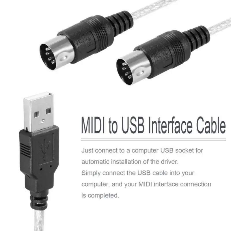 MIDI USB кабель питание электронная клавиатура музыкальный адаптер конвертер шнур
