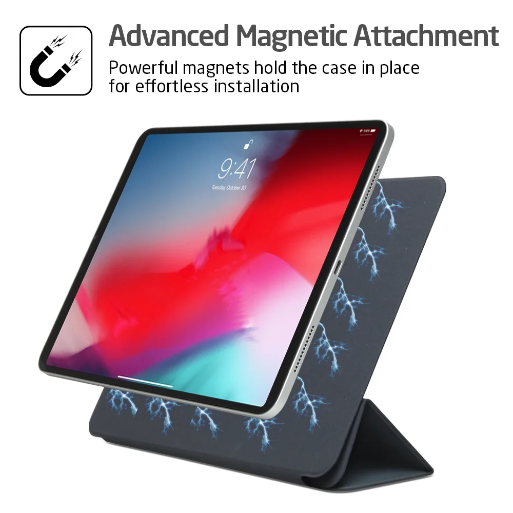 

Magnetic Smart Folio for Face ID 12.9 inch iPad Pro 2018 , Trifold Stand Magnet Case Cover for iPad Pro12.9