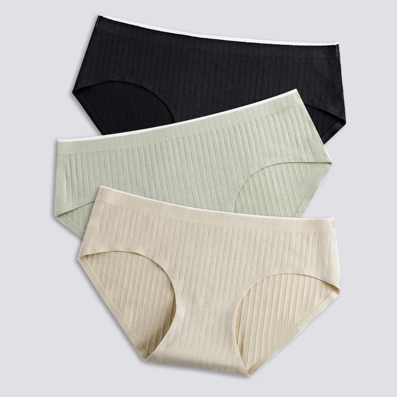 C 3pcs Модные бесшовные трусики для женщин, Комплект трусов, ультратонкое нижнее белье, хлопковые трусы XXL, 3 шт./лот, Прямая поставка# D - Цвет: C 3pcs