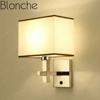 nordic modern metal wall sconce lights cloth wall lamp for bedroom bedside living room aisle home decor lighting warmth fixture