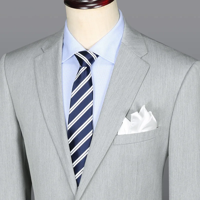 single breasted light grey mens suits with pant vest wedding suits for men wedding suits groom wear slim fit casual blazer plus