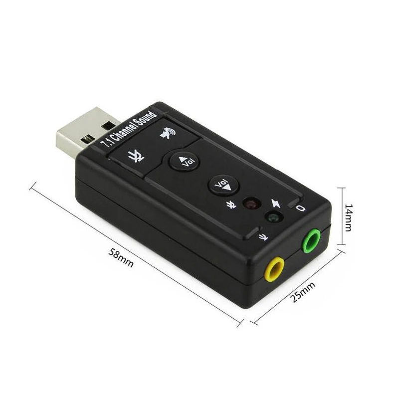 Внешняя звуковая карта USB 7 1 канал в разъем 3 5 мм адаптер для наушников аудио