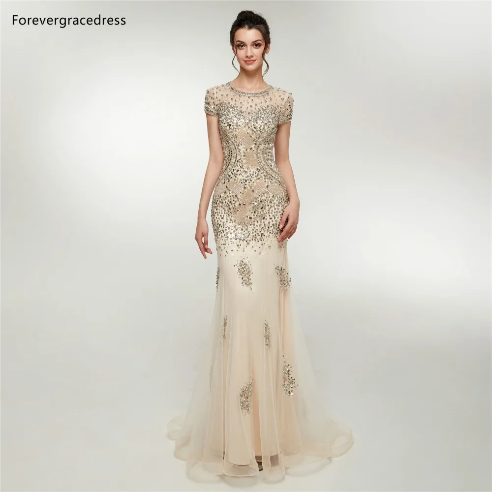 Платья для выпускного вечера Forevergracedress цвета шампанского 2019 вечерние платья