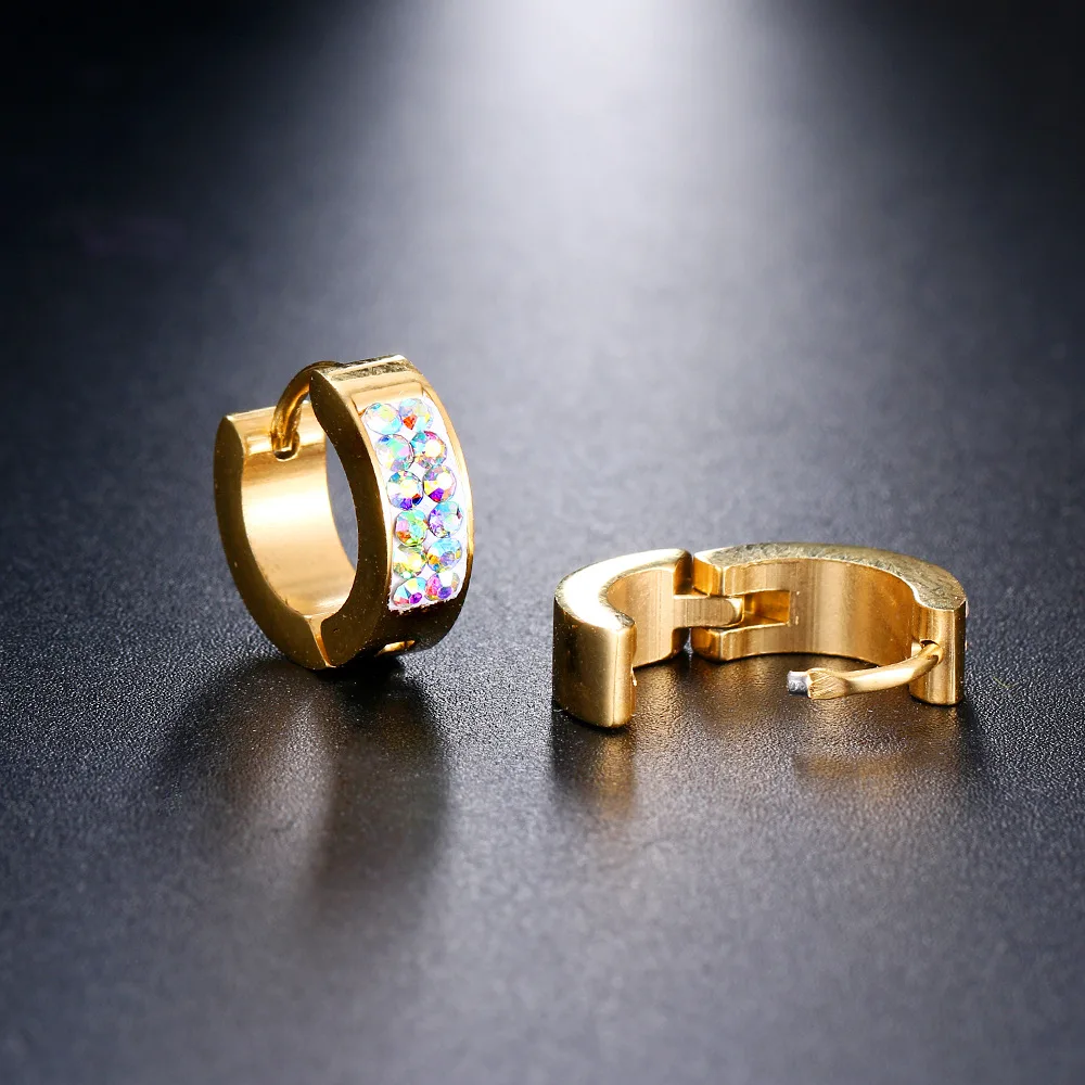 Маленькие серьги-кольца из нержавеющей стали круглые серьги для женщин и мужчин