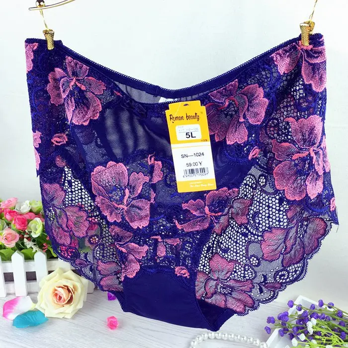 Ropa interior femenina, женские трусы, сексуальное нижнее белье размера плюс 7XL, роскошное кружевное цветочное Прозрачное нижнее белье, женские трусики