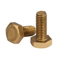123pcs din933 h59 brass screws brass hexagon socket bolts m8 m10 m12 length 6 60mm