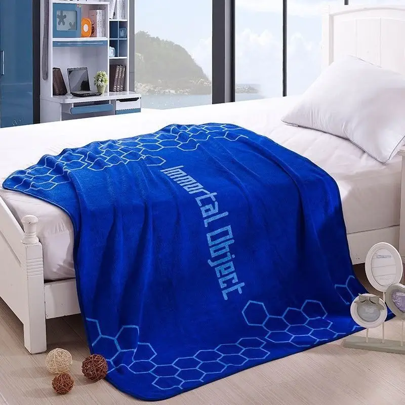 Теплое плюшевое одеяло из кораллового флиса для дивана или кровати с аниме мечом