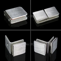 090135180degree brushed stainless steel hinge glass fixed bathroom glass connection clamp glass partition clip jf1318