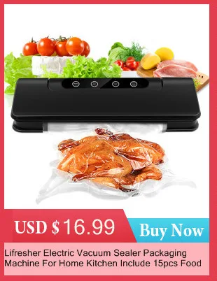 Lifresher 220 В/110 в бытовой пищевой вакуумный упаковщик упаковочная машина пленочный упаковщик вакуумный упаковщик в том числе 15 штук пакетов