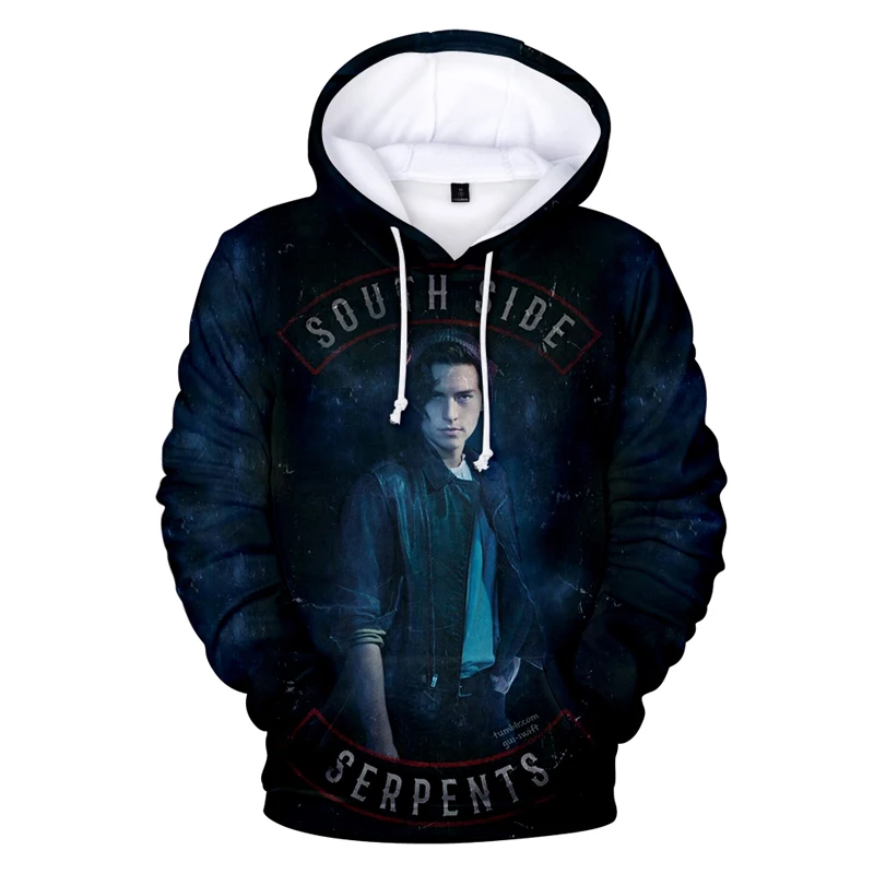 Худи Riverdale 3D для мужчин и женщин свитшот с надписью South Side Serpents худи в стиле хип хоп