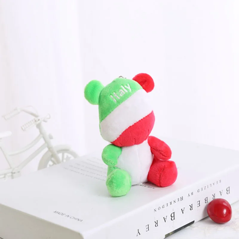 Bebecocoon 2017 10cm Kawaii National Italian Flag Teddy Bear Key Chain Animal Plush Lovely Stuffed Kids Toy for Gifts Set | Игрушки и