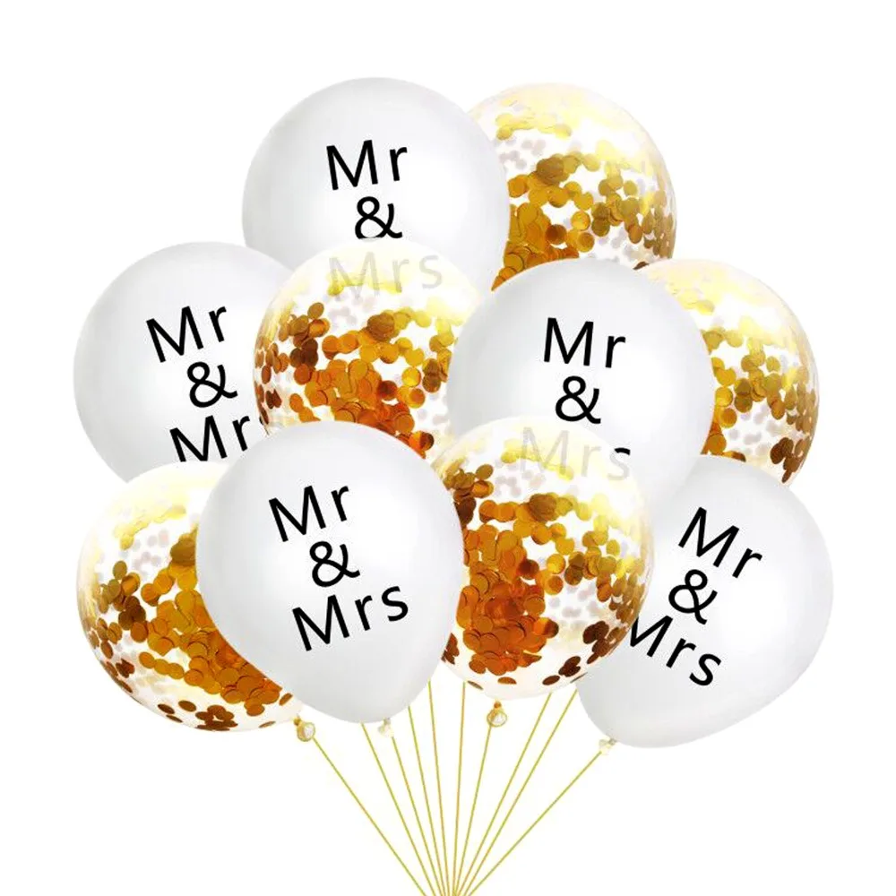 10 шт. Mr & Mrs свадебные конфетти латексные воздушные шары свадебный душ вечерние