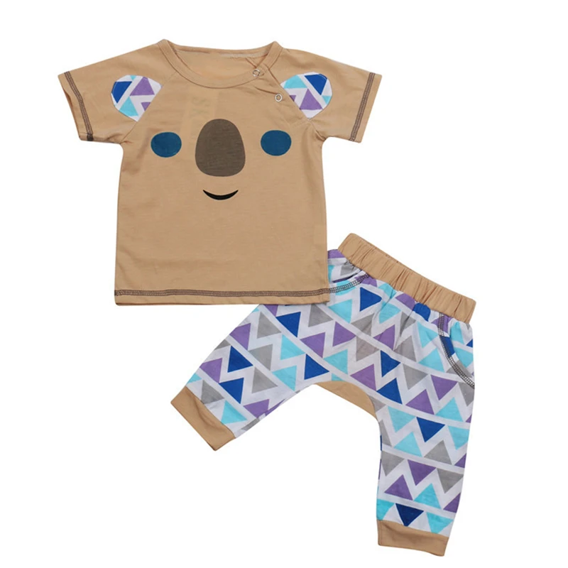Baby boy clothes 2017 Brand summer style kids sets t-shirt+pants suit girl clothing set cartoon newborn sport suits | Детская одежда и