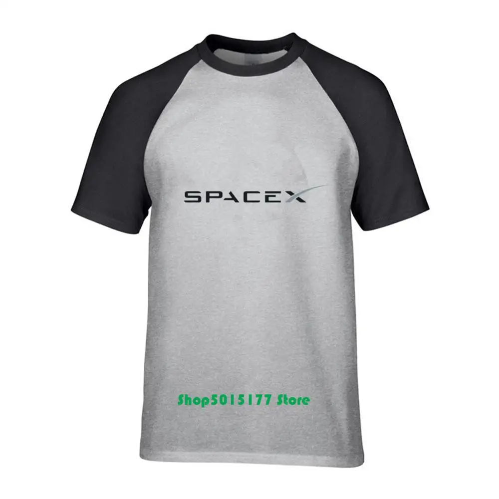 2019 новый дизайн черной футболки с логотипом SpaceX Space X Мужской популярный классный