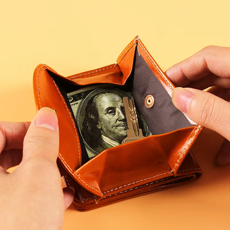 Женские кошельки из натуральной кожи кошелек с блокировкой RFID женский короткий