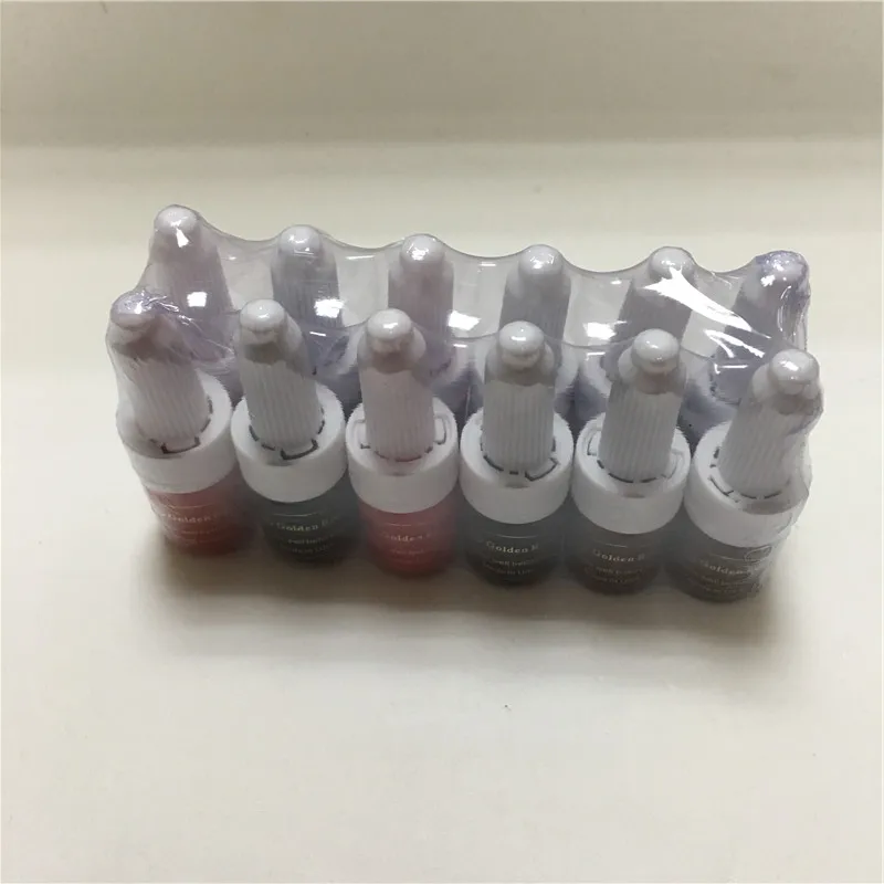 2 шт Розовый Цвет Косметическая тату машина краска пигмент для бровей подводка