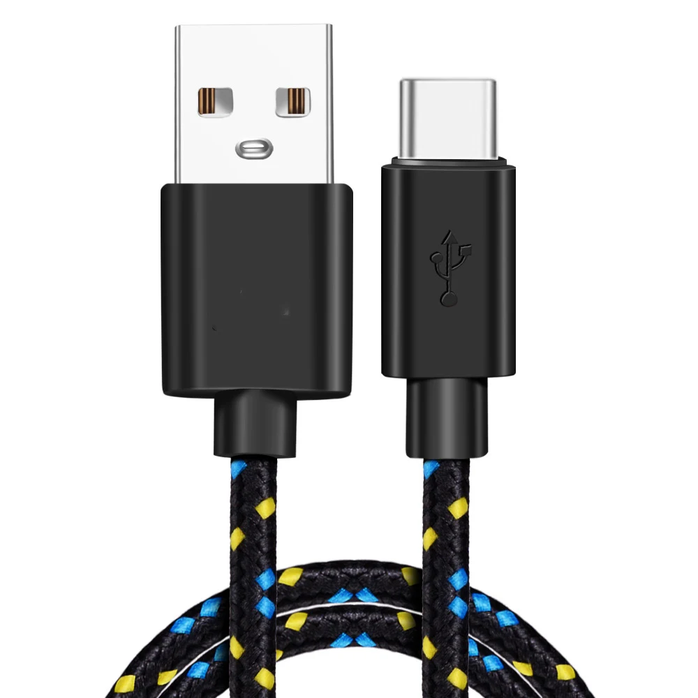 Black For Type C Кабель usb type C для быстрой зарядки USb C кабели type-c шнур для передачи данных зарядное устройство USB C для samsung S9 Note 9 huawei P20 Pro Xiaomi 1 m/2 m/3 m - Цвет: Black For Type C