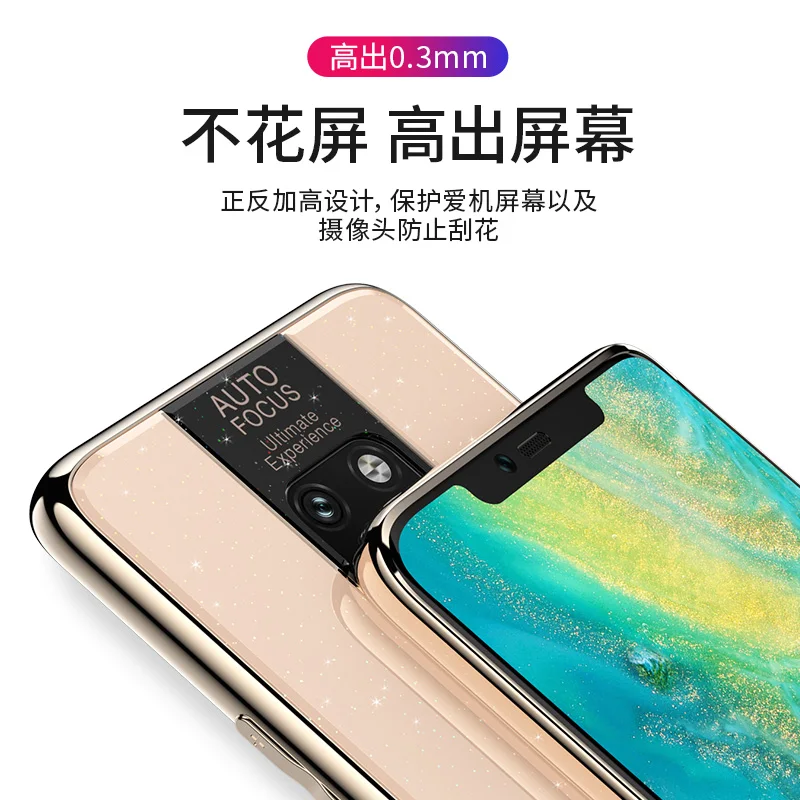 For Huawei Mate 20 Pro 20X Case Silicone Frame Tempered Glass Plexiglass Mirror Cover for 9 10 case |