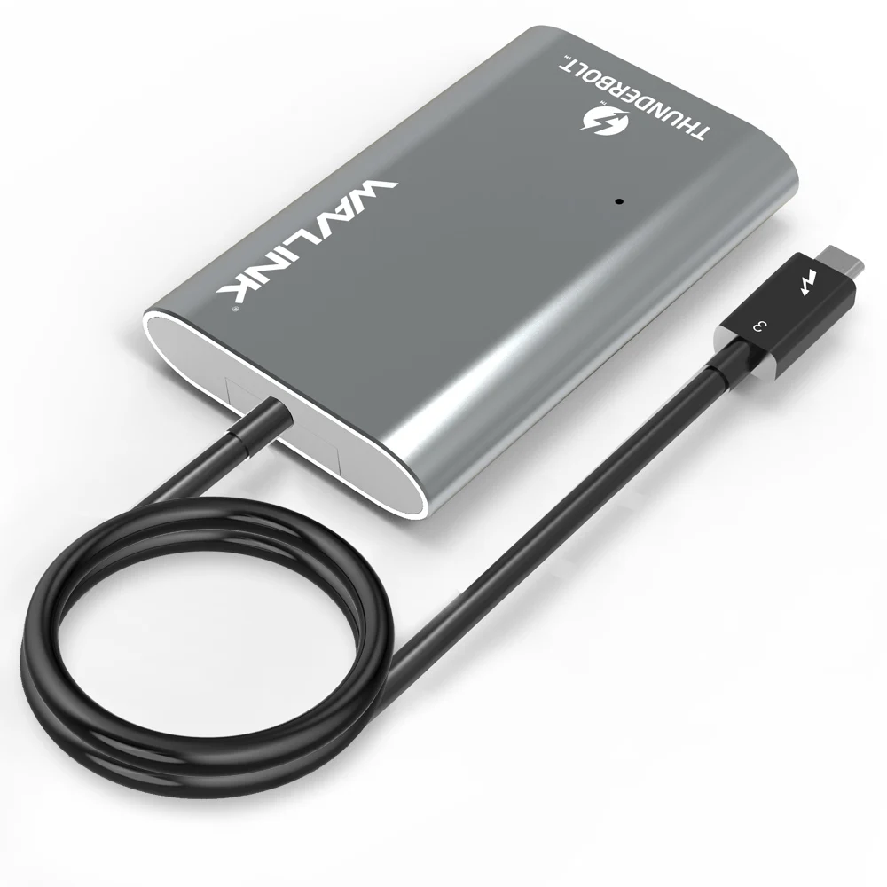 Адаптер Wavlink Thunderbolt 3 с двумя портами дисплея 8K адаптер USB C концентратор 4K и 5K@ 60 Гц сплиттер типа C видео дисплей 【 Intel Certified】