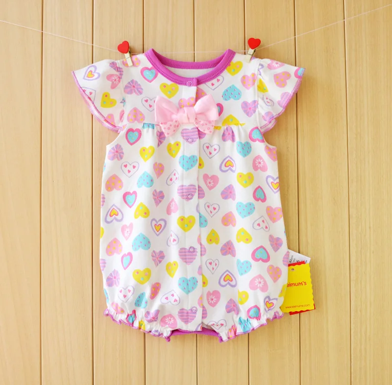 Распродажа Комбинезоны для маленьких девочек Мультяшные с коротким рукавом