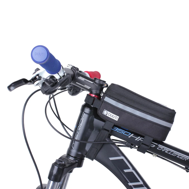 DUUTI велосипедные сумки с сенсорным экраном для велоспорта MTB горный велосипед Рама Передняя труба сумка для хранения для 3,5-5,7 дюймов мобильный телефон водонепроницаемый