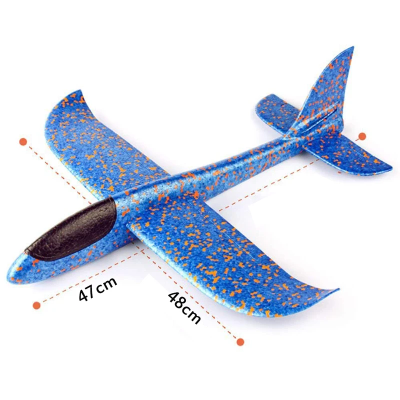 3 Pack 48cm Large Flying Gliders Airplane EPP Foam Hand Throw Aircraft Launch Glider Plane For Children Kids Outdoor Toy (S5 |