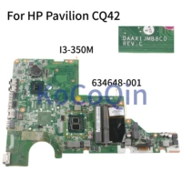 kocoqin laptop motherboard for hp pavilion cq42 cq62 g42 g62 i3 350m mainboard daax1jmb8c0 634648 001 634648 501