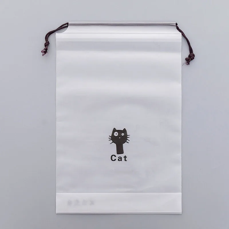 M25.8x18cm Косметичка с рисунком кота из мультфильма для путешествий, косметичка на шнурке для макияжа, Женский Органайзер для ванной, для хранения, портативный, для туалетных принадлежностей, для мытья, для красоты, чехол - Цвет: M25.8x18cm