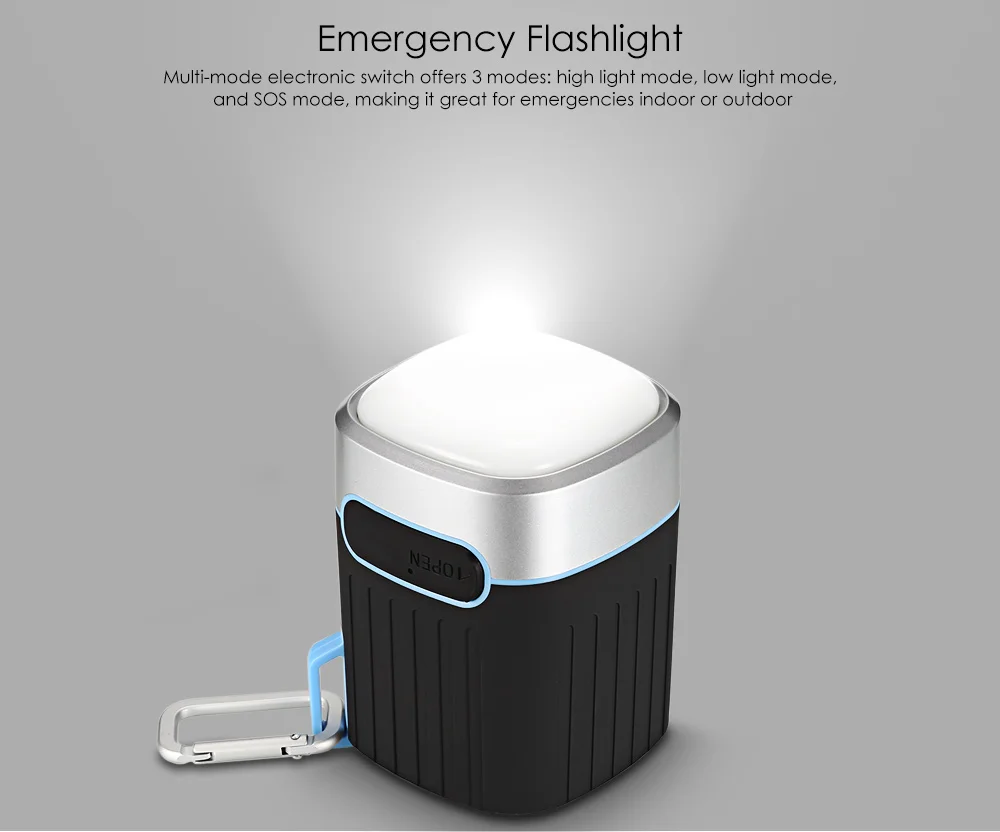 BoxiangP1 Bluetooth Speaker with Radio FM TF card Micro SD LED light torch Waterproof Promotional Outdoor Wireless MP3 for Phone |