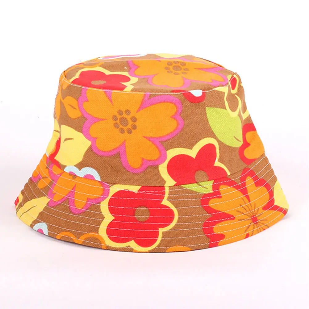Летние повседневные женская панама анти-УФ Цветочные женские шапки с широкими