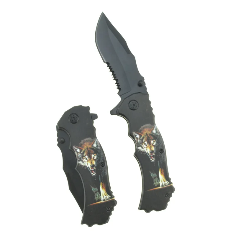 Fulman OEM острое лезвие Angry wolf складной тактический нож Карманный Кемпинг выживания 3D алюминиевая ручка охотничий нож EDC инструменты