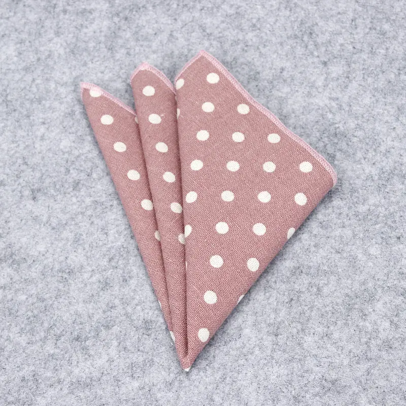 Брендовые новые мужские костюмы льняные носовые платки в горошек для мужчин