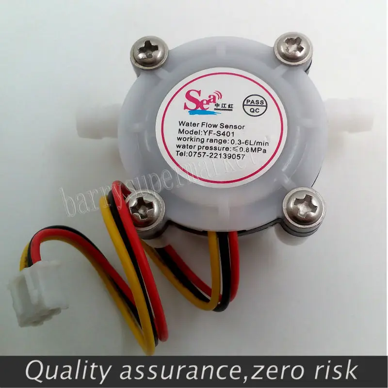 Датчик расхода воды и кофе счетчик расходомер индикатор YF-S401 белый G1/4 10 шт. |