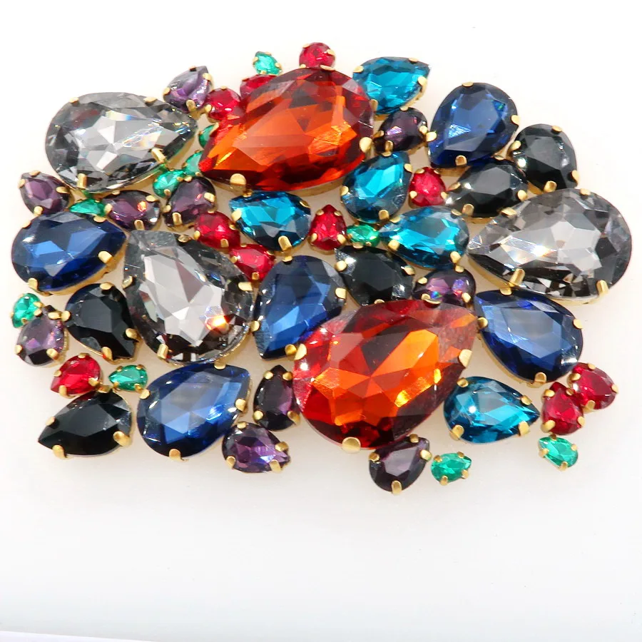 Набор золотых когтей в форме капли воды 7 размеров Микс 50 шт./пакет стразы бисер