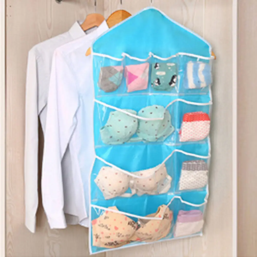 

Top Selling 10/16 Pockets Multifunction Underwear Sorting Storage Bag Door Wall Hanging Closet Organizer Bag