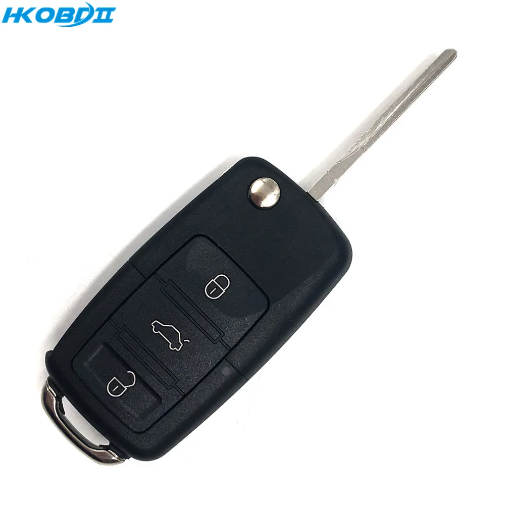 HKOBDII 3 кнопки дистанционного ключа автомобиля 433 мГц для Volkswagen VW Lavida 1KO 959 753N без
