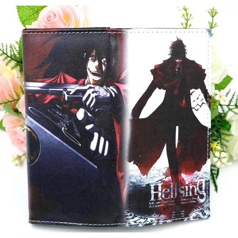 Hellsing Аниме Хеллсинг Алукард синтетический кожаный бумажник длинный клатч кошелек - Цвет: Hellsing