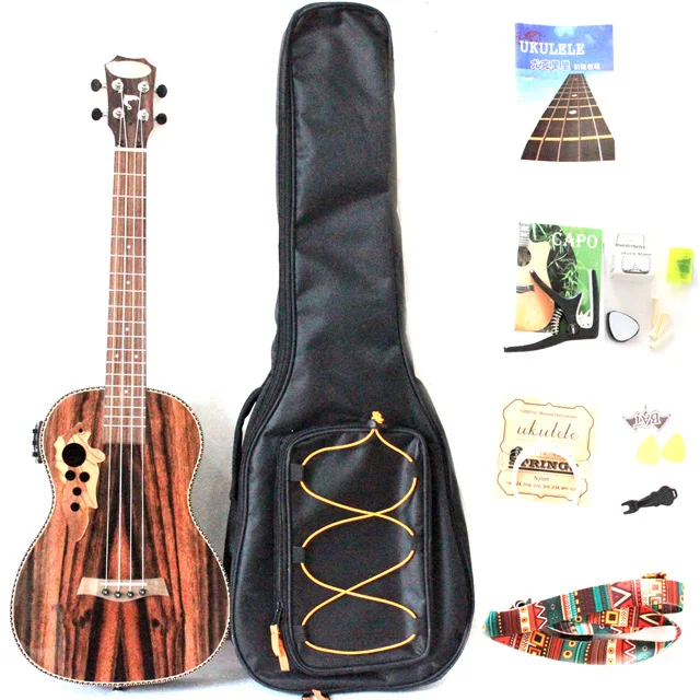 30 дюймов все Blackwood Baritone акустическая электрическая укулеле с шпренгельная Стяжка