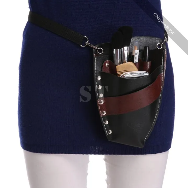 Faux Leather Barber Scissors Hairdressing Kit Bag with Shoulder Waist Belt | Багаж и сумки