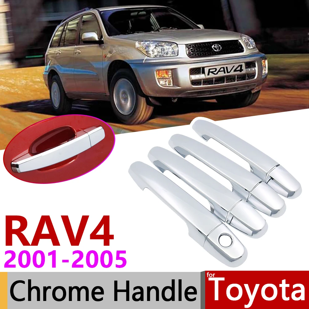 Набор наклеек для Toyota RAV4 XA20 2001 ~ 2005 роскошная хромированная крышка внешней двери
