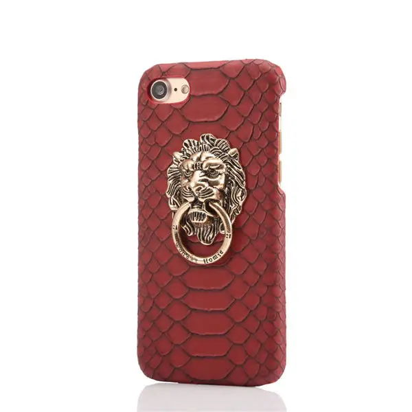 Aoweziic, новинка,, голова льва, магазин для iPhone 6S Plus, чехол для телефона 7 plus, 8 Plus, X, XR, XS, MAX, панк, кольцо, пряжка, защитный костюм - Цвет: red