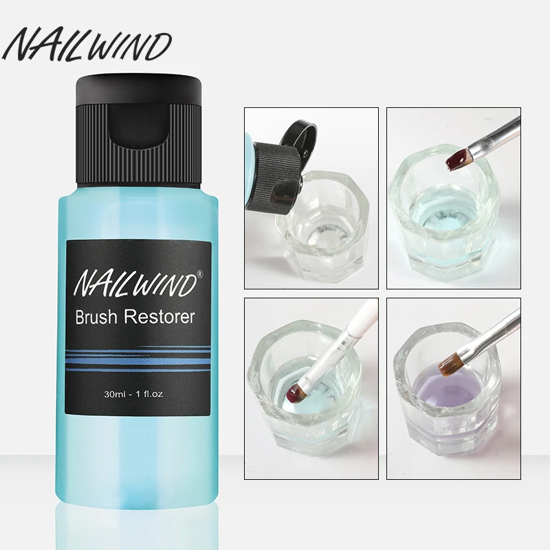 NAILWIND Очищающая щеточка для удаления воды 30 мл 1 шт. нейл арта отмачиваемый гель
