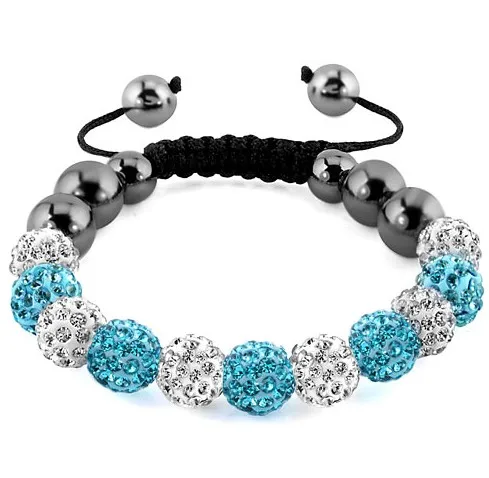 cheap 10 mm free shipping white black Hematite Fashion mixed Bracelets Bangles men women AB clay lot crystal vq3 | Украшения и