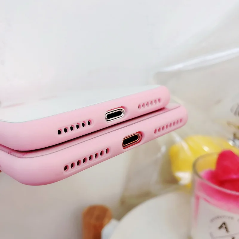 EXTREE Новый порошок сбоку мобильный чехол для телефона iPhoneX 6 S 7 8 плюс закаленное