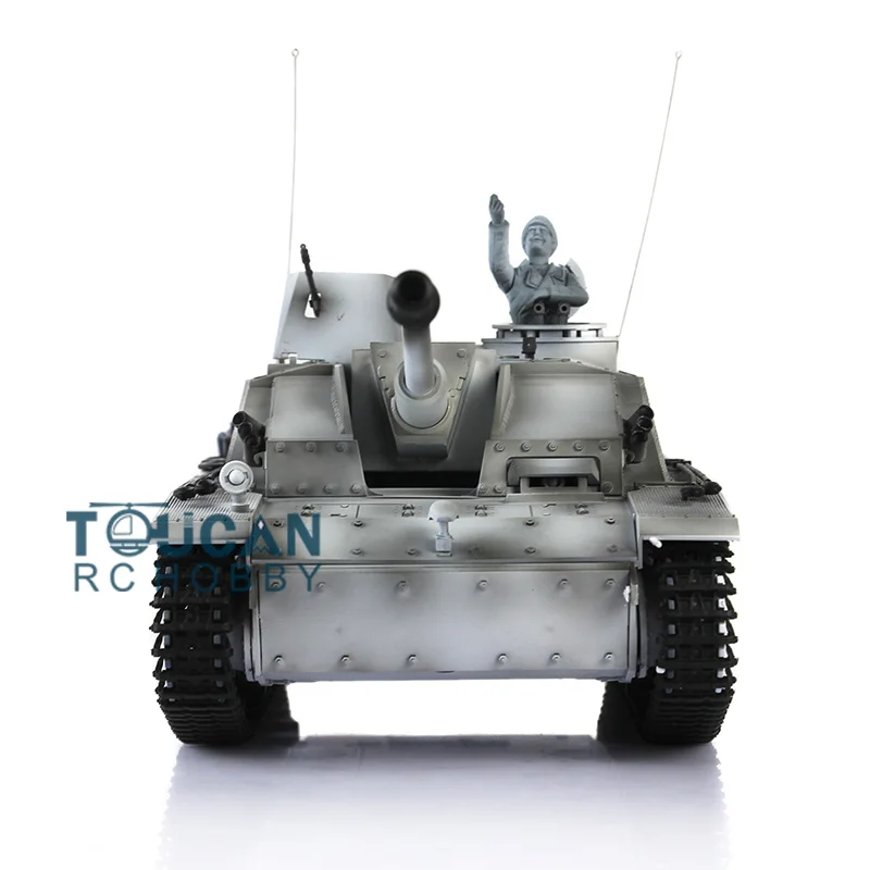 1/16 весы Heng длинный Зимний снег Немецкий Stug III RTR RC Танк модернизированная