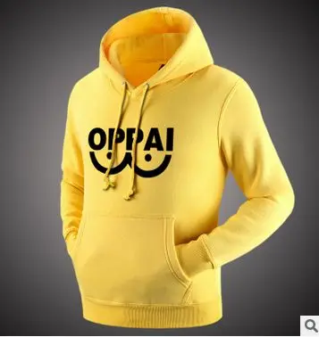 Толстовка с принтом Аниме One Punch Man толстовки Oppai стильная брендовая для