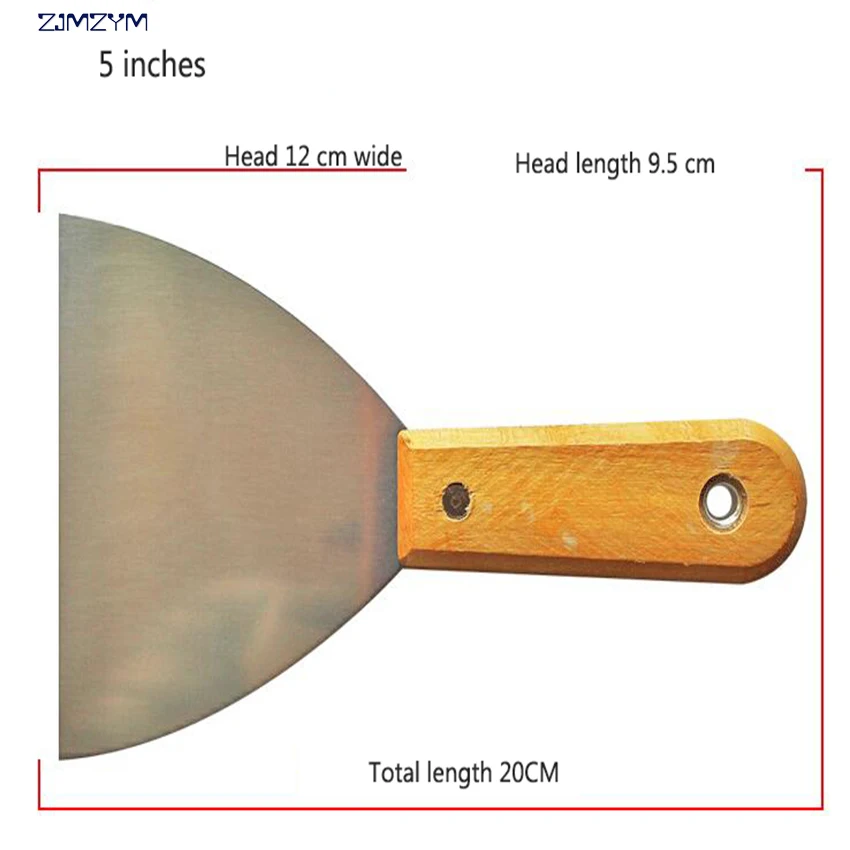 

5 inches 20cm Multi-function Manganese steel Putty Knife Blade Antirust Batch Knife High-polished Wipe Scraper Tool