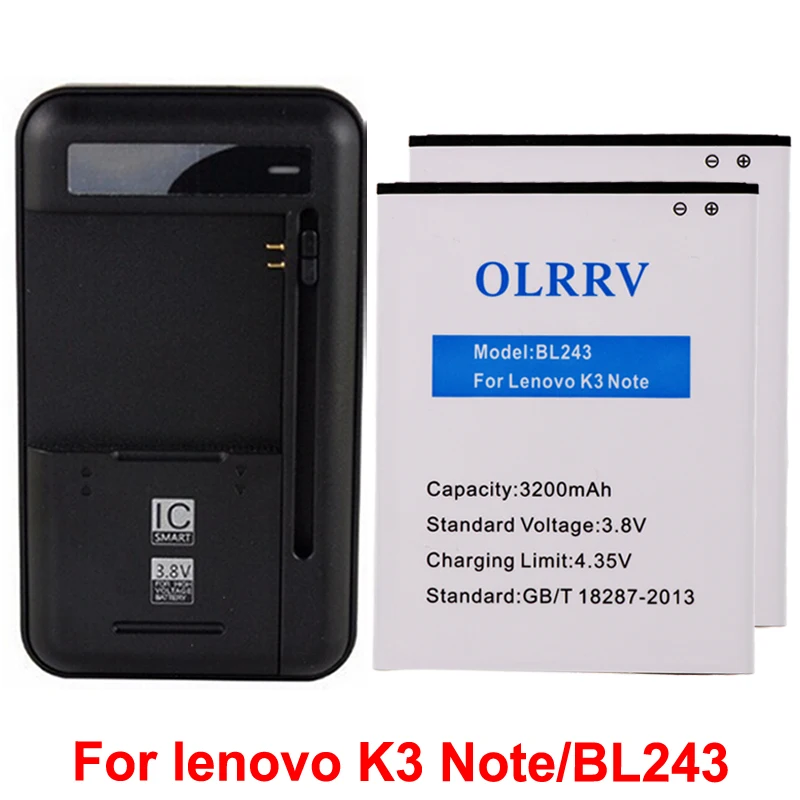 2 шт. BL243 батарея для lenovo Lemon K3 Note K50 T5 A7000 A5500 A5600 A7600 Batterie Bateria Batterij 3200 мАч +